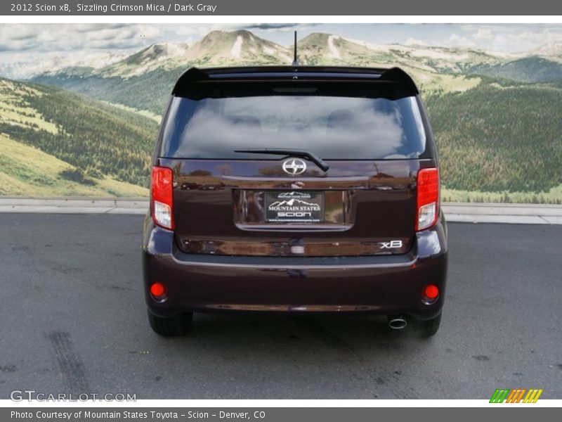 Sizzling Crimson Mica / Dark Gray 2012 Scion xB