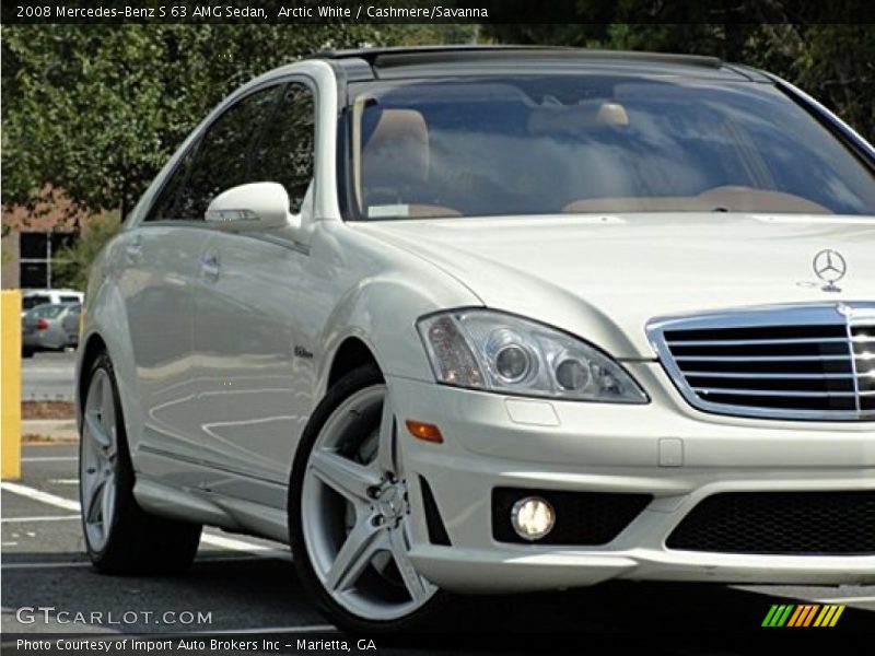 Arctic White / Cashmere/Savanna 2008 Mercedes-Benz S 63 AMG Sedan