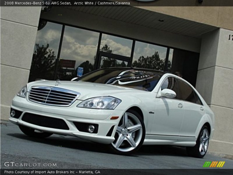 Arctic White / Cashmere/Savanna 2008 Mercedes-Benz S 63 AMG Sedan