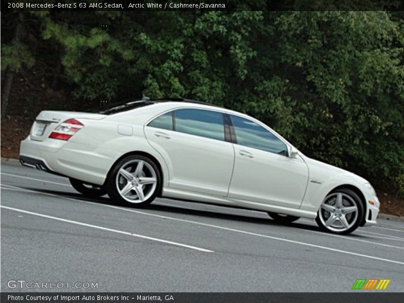 Arctic White / Cashmere/Savanna 2008 Mercedes-Benz S 63 AMG Sedan