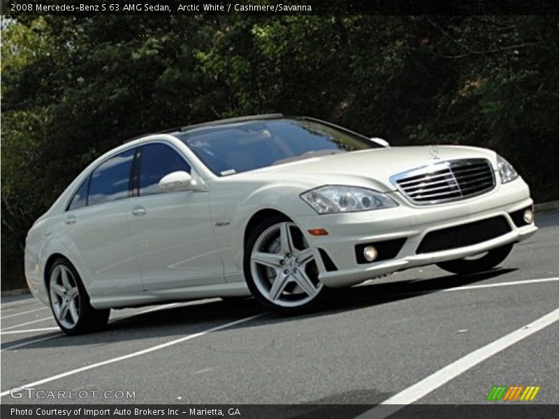 Arctic White / Cashmere/Savanna 2008 Mercedes-Benz S 63 AMG Sedan