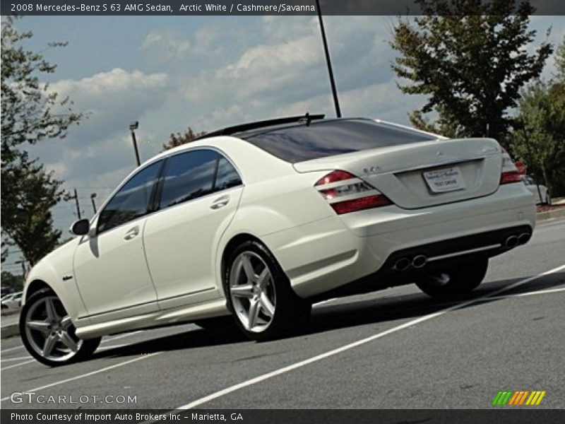 Arctic White / Cashmere/Savanna 2008 Mercedes-Benz S 63 AMG Sedan