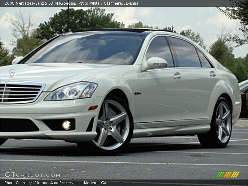 Arctic White / Cashmere/Savanna 2008 Mercedes-Benz S 63 AMG Sedan