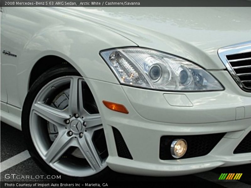 Arctic White / Cashmere/Savanna 2008 Mercedes-Benz S 63 AMG Sedan