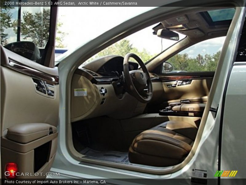 Arctic White / Cashmere/Savanna 2008 Mercedes-Benz S 63 AMG Sedan