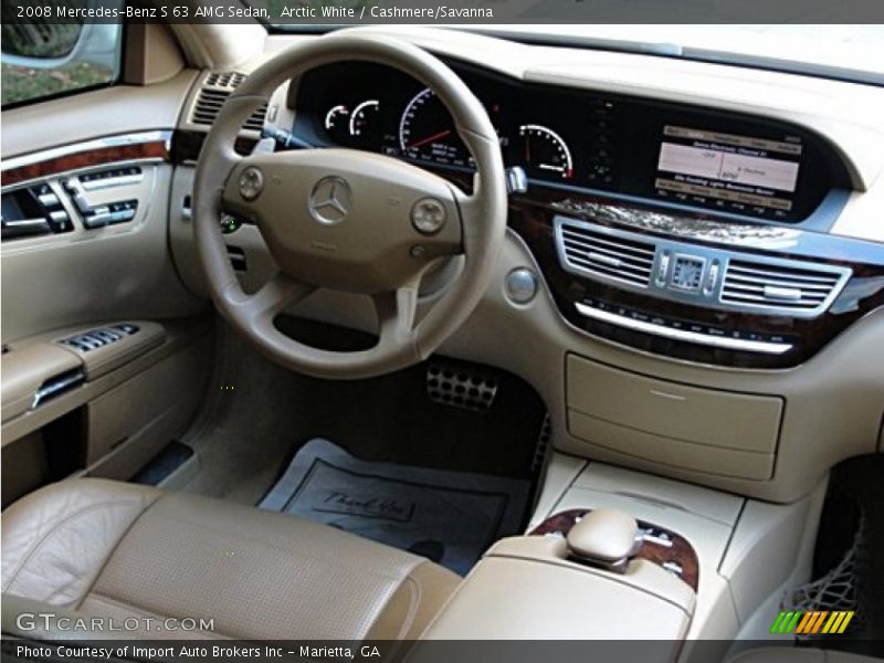 Arctic White / Cashmere/Savanna 2008 Mercedes-Benz S 63 AMG Sedan