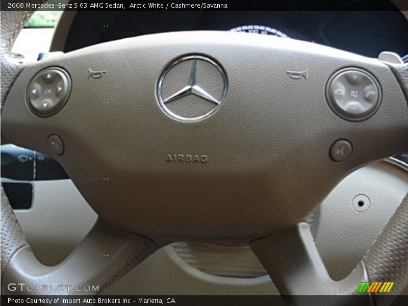 Arctic White / Cashmere/Savanna 2008 Mercedes-Benz S 63 AMG Sedan