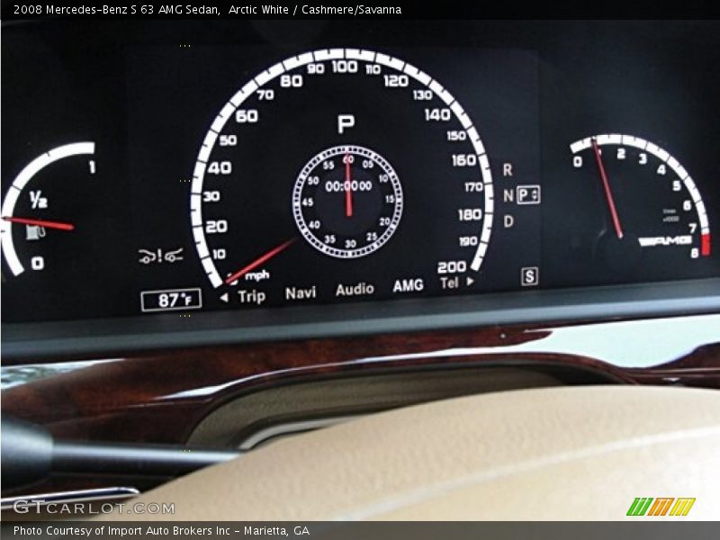 Arctic White / Cashmere/Savanna 2008 Mercedes-Benz S 63 AMG Sedan