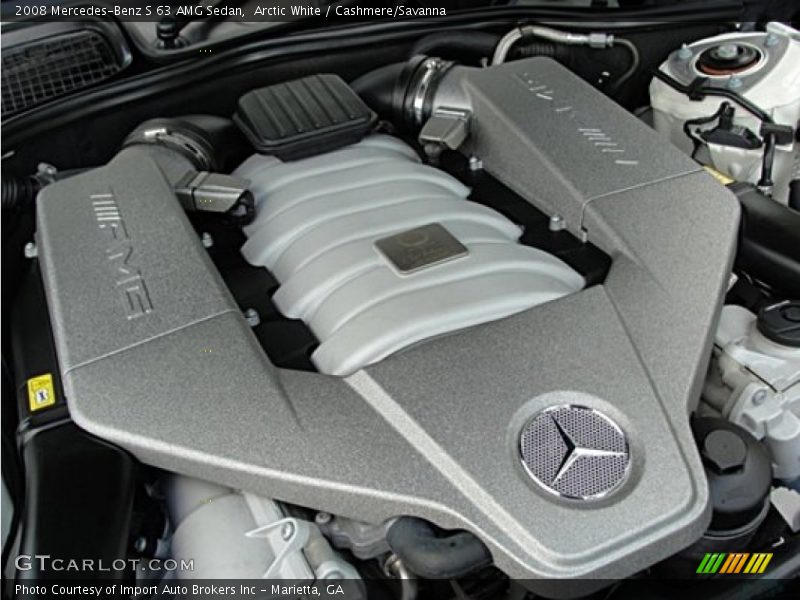 Arctic White / Cashmere/Savanna 2008 Mercedes-Benz S 63 AMG Sedan