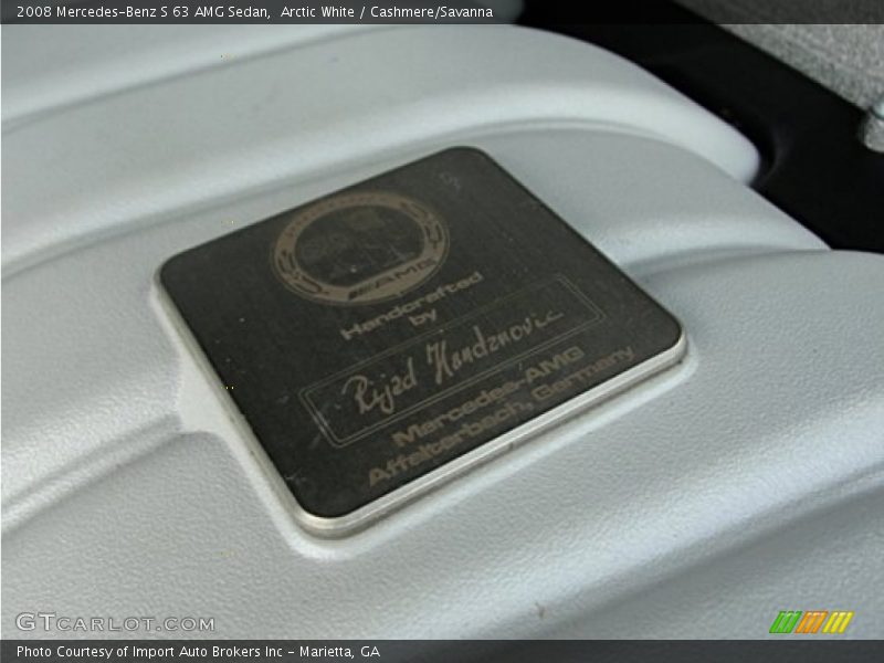 Arctic White / Cashmere/Savanna 2008 Mercedes-Benz S 63 AMG Sedan