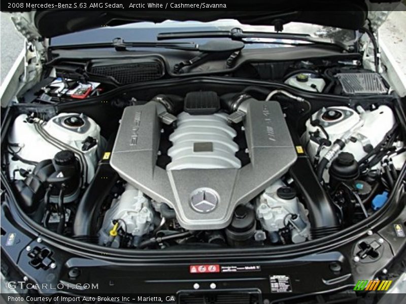 Arctic White / Cashmere/Savanna 2008 Mercedes-Benz S 63 AMG Sedan
