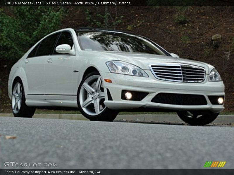 Arctic White / Cashmere/Savanna 2008 Mercedes-Benz S 63 AMG Sedan