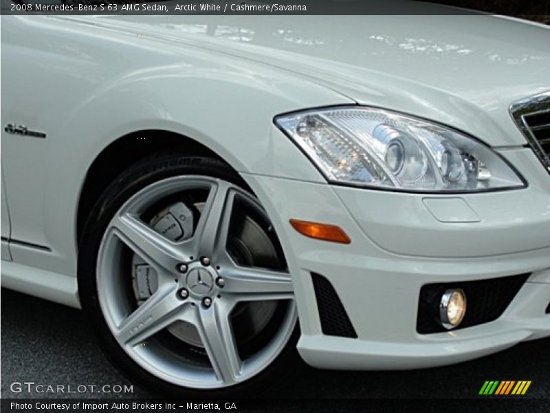 Arctic White / Cashmere/Savanna 2008 Mercedes-Benz S 63 AMG Sedan