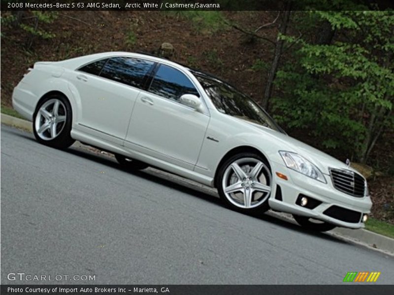 Arctic White / Cashmere/Savanna 2008 Mercedes-Benz S 63 AMG Sedan
