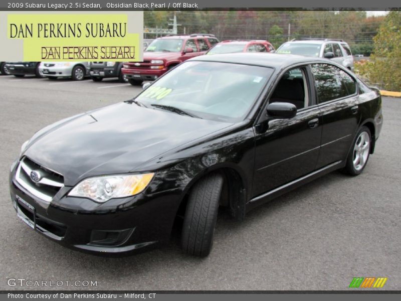 Obsidian Black Pearl / Off Black 2009 Subaru Legacy 2.5i Sedan
