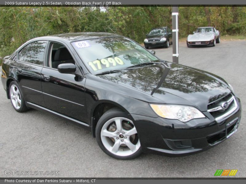 Obsidian Black Pearl / Off Black 2009 Subaru Legacy 2.5i Sedan