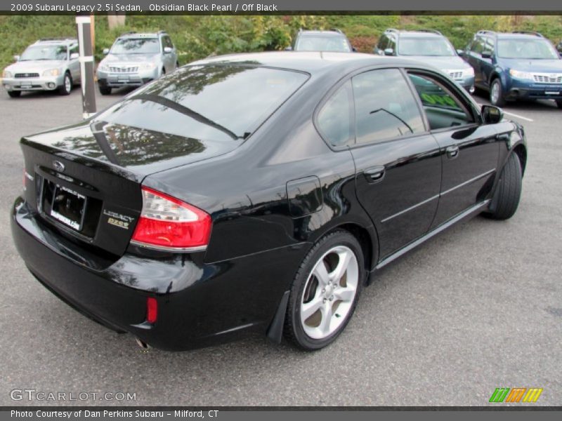 Obsidian Black Pearl / Off Black 2009 Subaru Legacy 2.5i Sedan