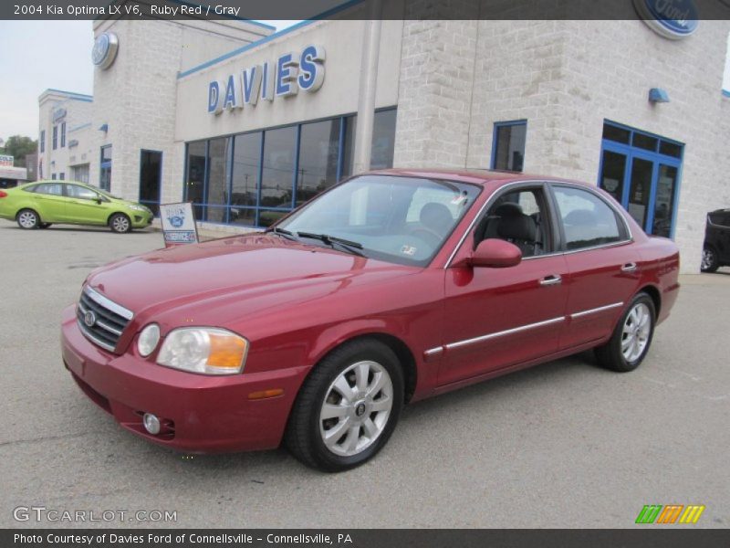 Ruby Red / Gray 2004 Kia Optima LX V6