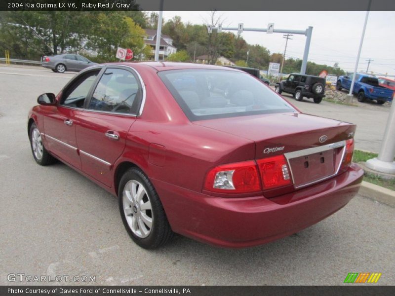 Ruby Red / Gray 2004 Kia Optima LX V6