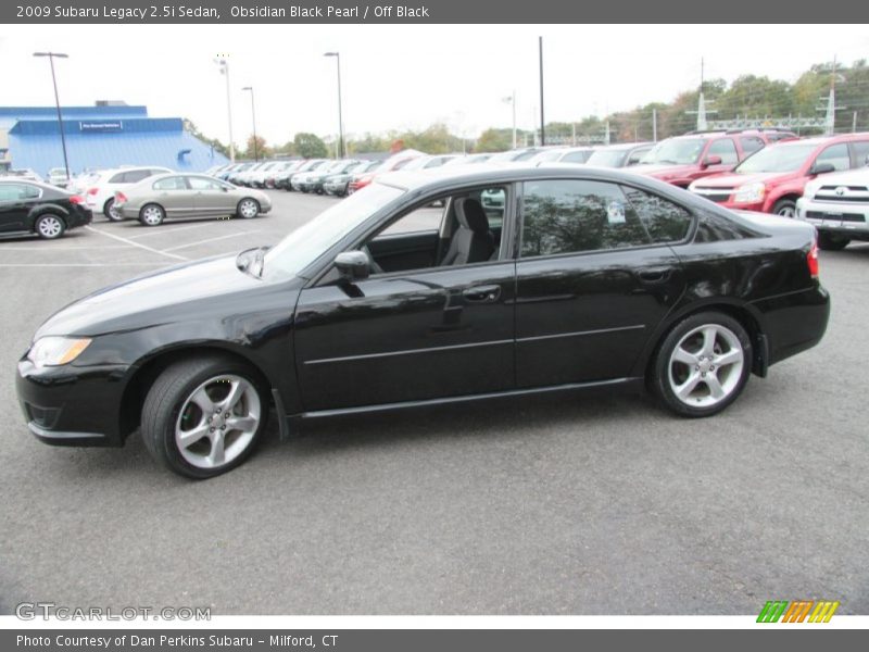 Obsidian Black Pearl / Off Black 2009 Subaru Legacy 2.5i Sedan