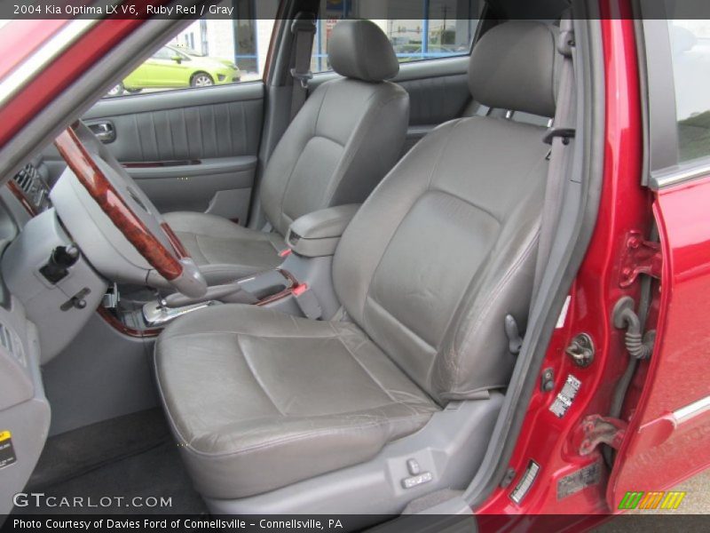 Ruby Red / Gray 2004 Kia Optima LX V6