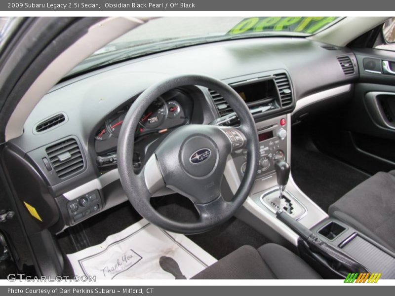 Obsidian Black Pearl / Off Black 2009 Subaru Legacy 2.5i Sedan