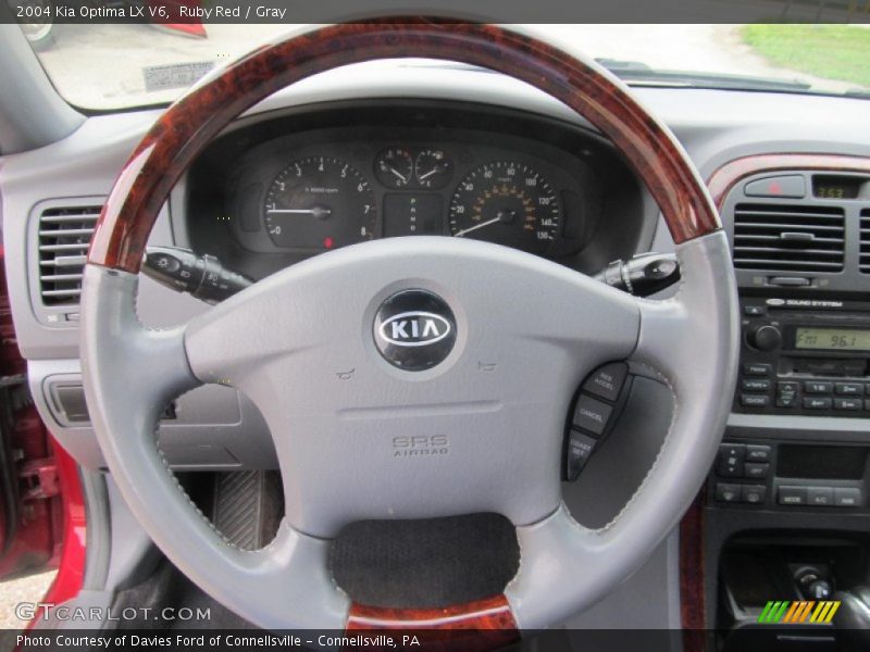 Ruby Red / Gray 2004 Kia Optima LX V6