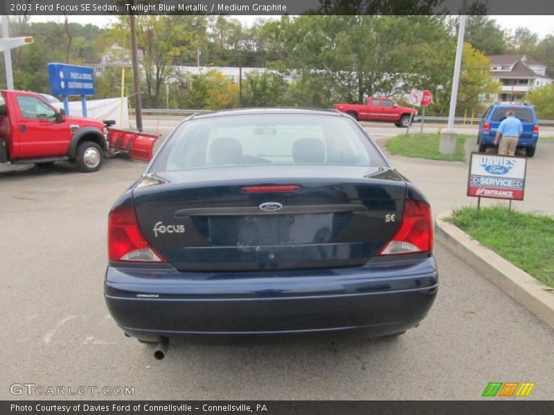 Twilight Blue Metallic / Medium Graphite 2003 Ford Focus SE Sedan