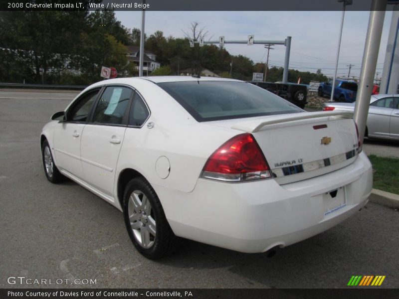 White / Neutral Beige 2008 Chevrolet Impala LT