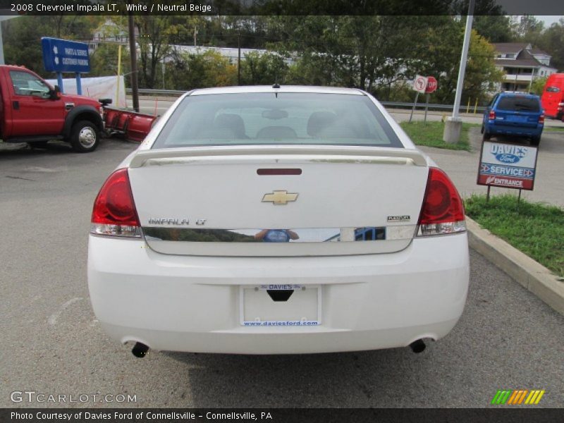 White / Neutral Beige 2008 Chevrolet Impala LT