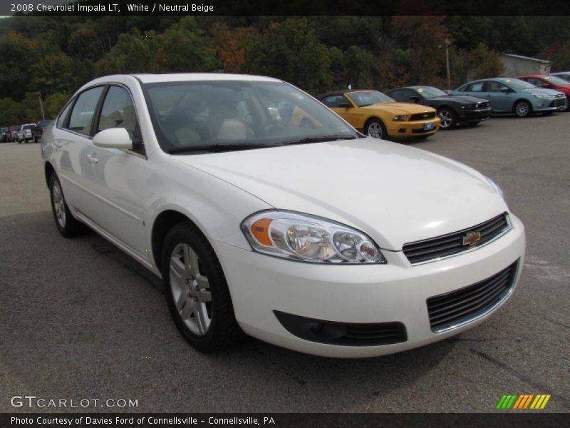 White / Neutral Beige 2008 Chevrolet Impala LT