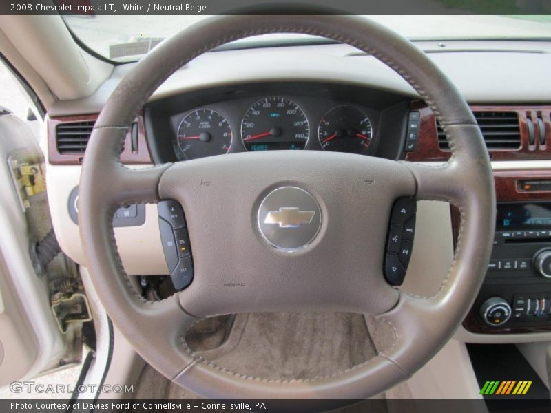 White / Neutral Beige 2008 Chevrolet Impala LT