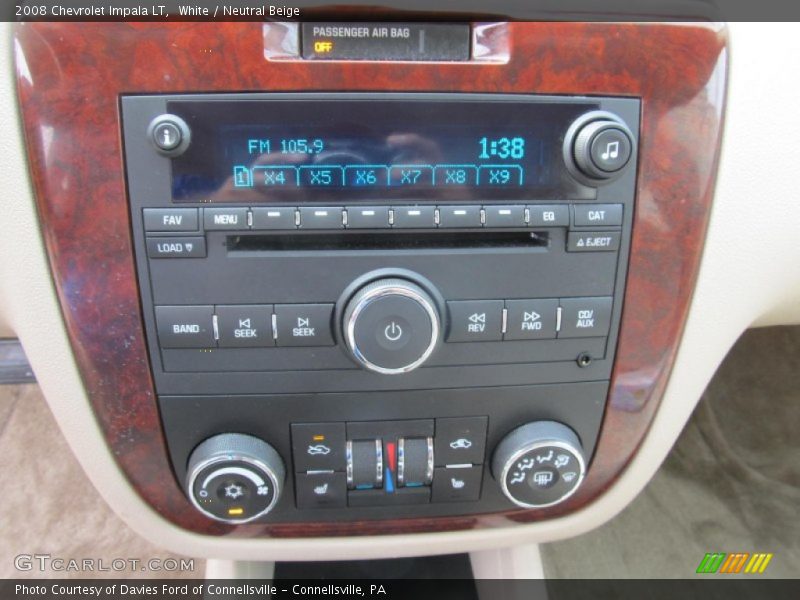 White / Neutral Beige 2008 Chevrolet Impala LT