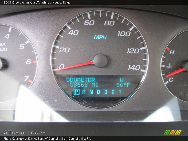 White / Neutral Beige 2008 Chevrolet Impala LT
