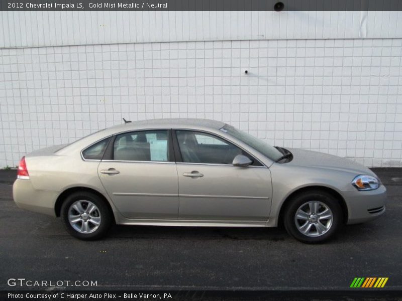 Gold Mist Metallic / Neutral 2012 Chevrolet Impala LS