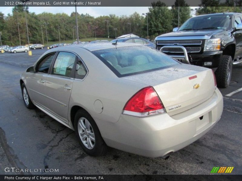 Gold Mist Metallic / Neutral 2012 Chevrolet Impala LS