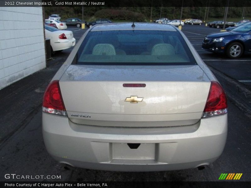 Gold Mist Metallic / Neutral 2012 Chevrolet Impala LS