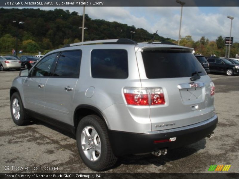 Quicksilver Metallic / Ebony 2012 GMC Acadia SLE AWD
