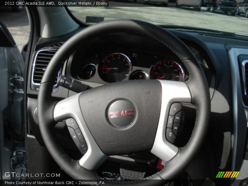 Quicksilver Metallic / Ebony 2012 GMC Acadia SLE AWD