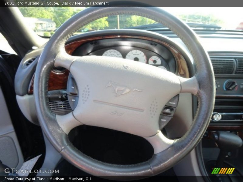 Black / Medium Parchment 2001 Ford Mustang GT Coupe