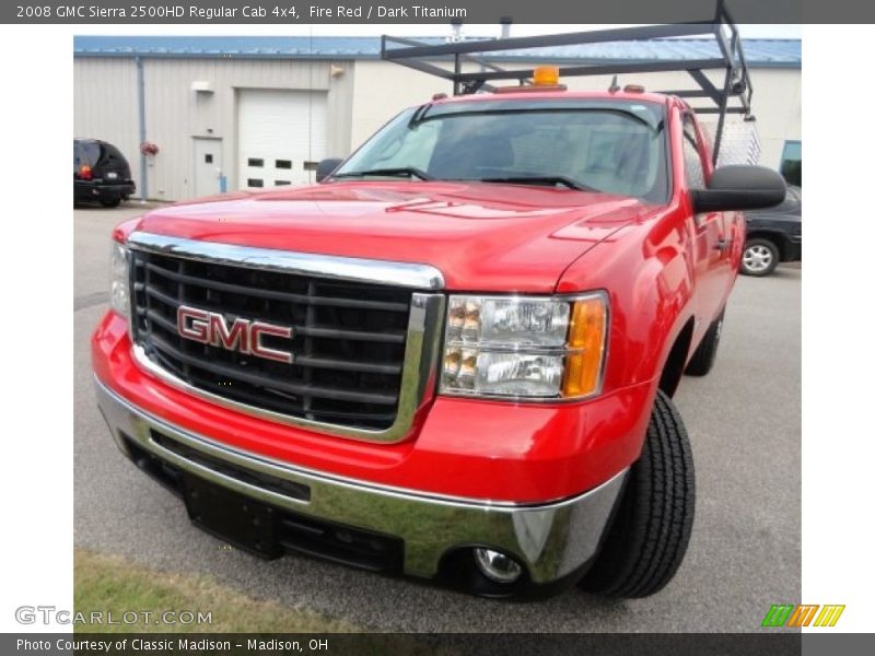Fire Red / Dark Titanium 2008 GMC Sierra 2500HD Regular Cab 4x4