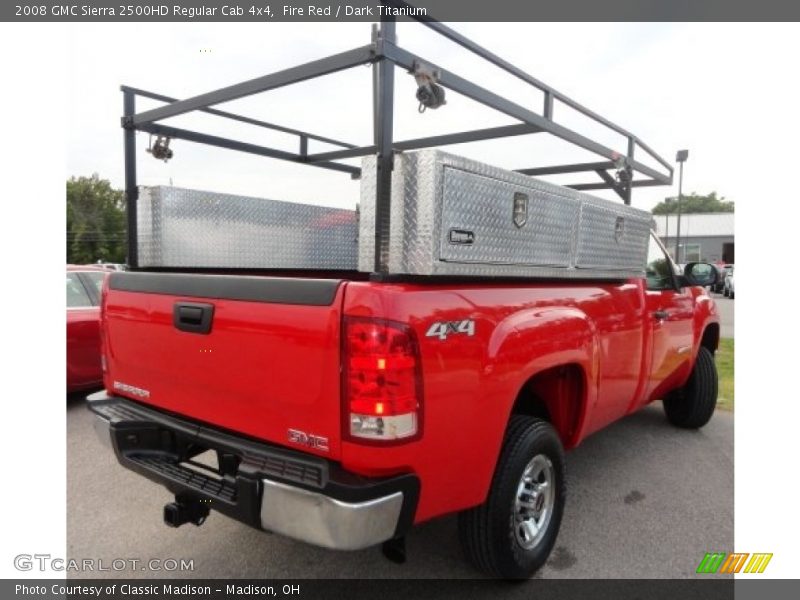 Fire Red / Dark Titanium 2008 GMC Sierra 2500HD Regular Cab 4x4