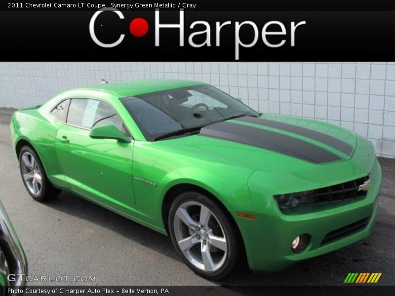 Synergy Green Metallic / Gray 2011 Chevrolet Camaro LT Coupe