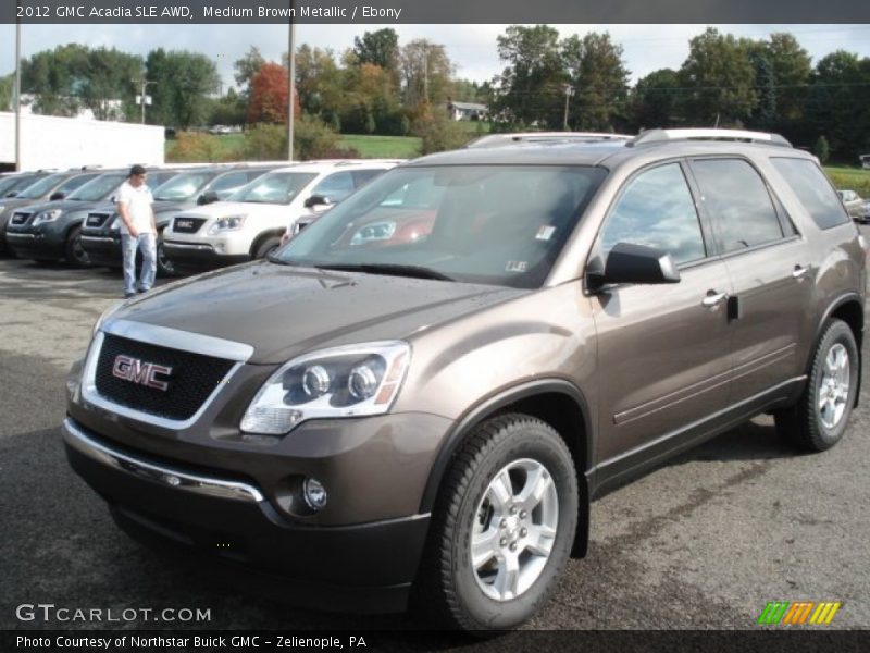 Medium Brown Metallic / Ebony 2012 GMC Acadia SLE AWD
