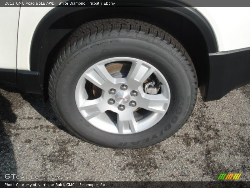 White Diamond Tricoat / Ebony 2012 GMC Acadia SLE AWD