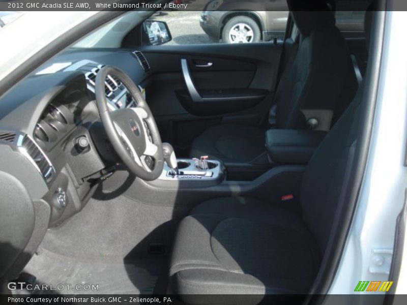 White Diamond Tricoat / Ebony 2012 GMC Acadia SLE AWD