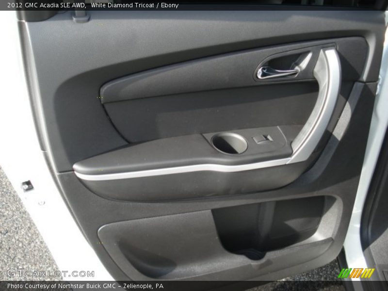White Diamond Tricoat / Ebony 2012 GMC Acadia SLE AWD