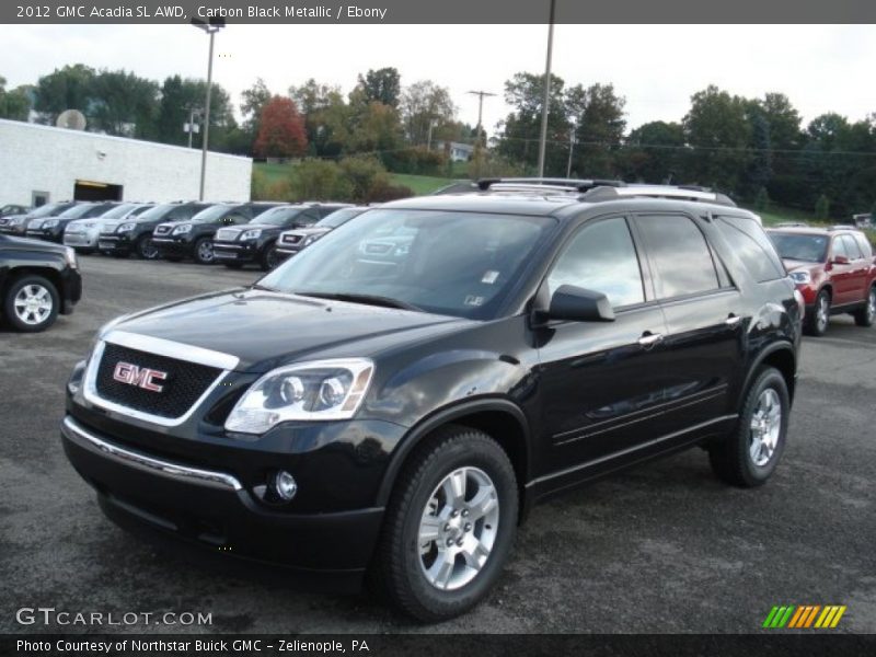 Carbon Black Metallic / Ebony 2012 GMC Acadia SL AWD