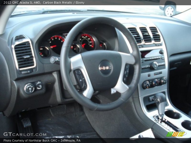 Carbon Black Metallic / Ebony 2012 GMC Acadia SL AWD