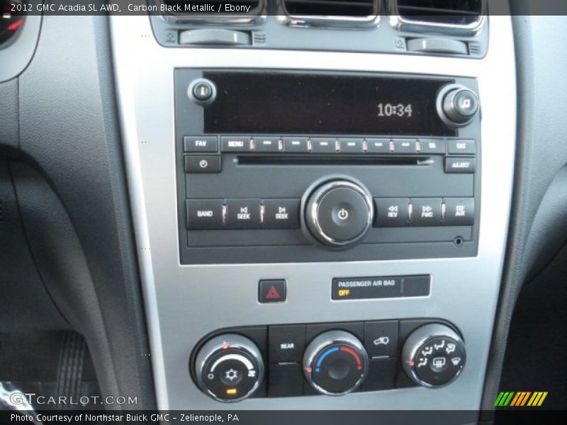 Carbon Black Metallic / Ebony 2012 GMC Acadia SL AWD